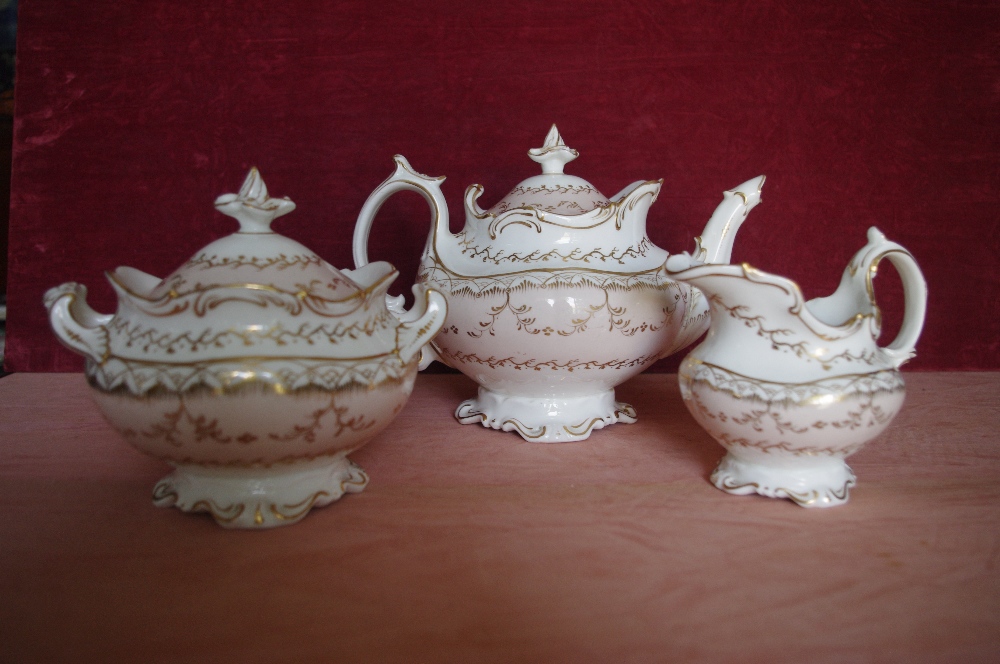 A 19th Century china tea set, pattern number 8669. 31 pieces.