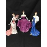 Two Royal Worcester limited edition figurines and limited edition Royal Staffordshire figurine.