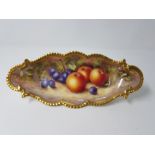 A Royal Worcester painted dish.