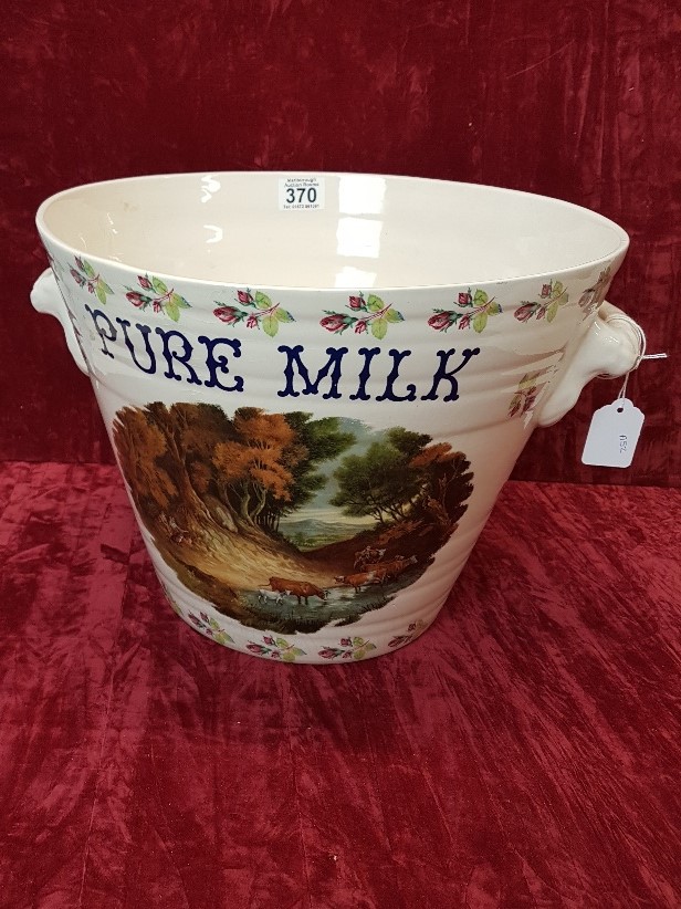 A ceramic twin handled milk pail. - Image 2 of 2