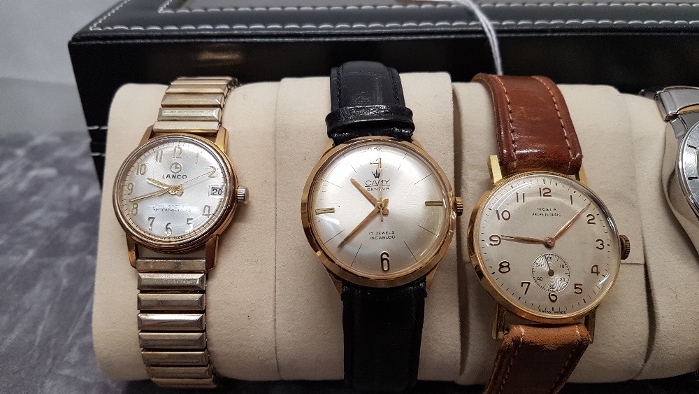 Six assorted wristwatches including an Avia 2000, Timex, Pulsar Automatic, Mosla, Camy and Lanco. - Image 2 of 3