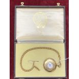 A boxed contemporary GWR Souvenir pocket watch and two necklaces.