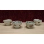 Four assorted 18th Century/19th Century tea bowls.