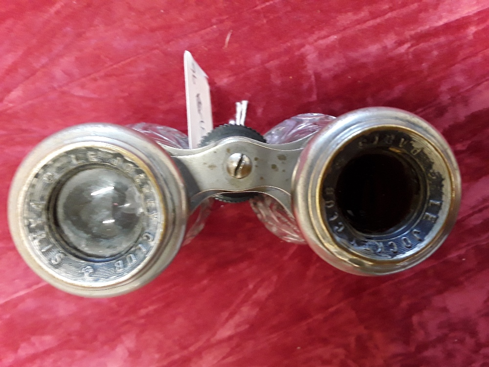 A pair of silver binoculars with floral scroll work decoration. - Image 3 of 3