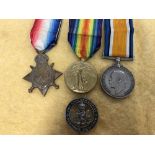 A WW1 medal trio named to 8569 Private R Potts of the Durham Light Infantry