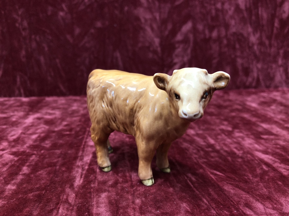A Beswick Highland bull, cow and calf. - Image 8 of 8
