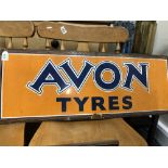 A large enamel "Avon Tyres" sign.