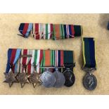 WW2 Hampshire Regiment medal group in the name of R.H.Luker plus others.