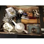 A box of mixed collectables