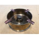 A cut down artillery shell trench art ashtray 13cms diameter