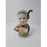 A 19th Century Carl Thieme figurine bust of a lady.