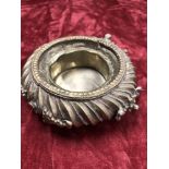 An antique Indian white metal wedding anklet - Payal design.