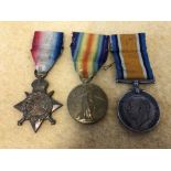 A WW1 medal trio named to 4577 Private J Mc Cormick, Northumberland Fusiliers