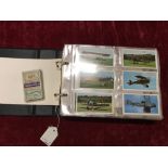 An album of aviation themed cigarette and other card collection sets