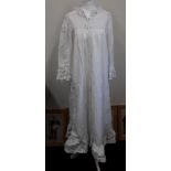 A beautiful quality white Victorian nightdress.