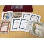 An assortment of nine mainly Victorian Band of Hope Union certificates