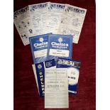 Nine Chelsea Football Club match programmes 1945-1966.