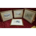 John Partner (1922-2005) - a set of four framed and glazed prints.