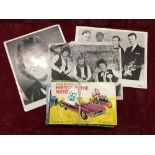 A collection of ten Brooke Bond Picture Card books and three signed photographs.