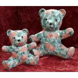 Two Park Rose of Bridlington ceramic floral bears.