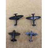 Four WW2 Spitfire Fund lapel badges.