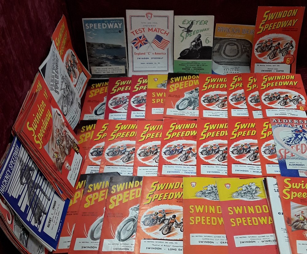 A selection of Swindon speedway programmes.