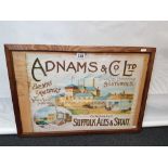 An Adams & Co. Suffolk Ales & Stouts framed and glazed advertising poster.