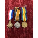 A WW1 South African 2nd Mounted Rifles medal trio.