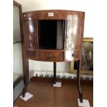 A 19th Century inlaid mahogany corner wash stand.