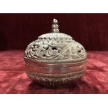 An Afghanistan silver trinket box.