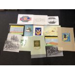 Ten original pieces of Military artwork.