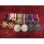 An officer's mounted WW2 and later medal group of six to the Royal Electrical & Mechanical Engineers