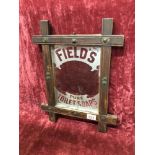 A late 1800s /early 1900s shop display mirror ‘Fields Pure Toilet Soaps’.