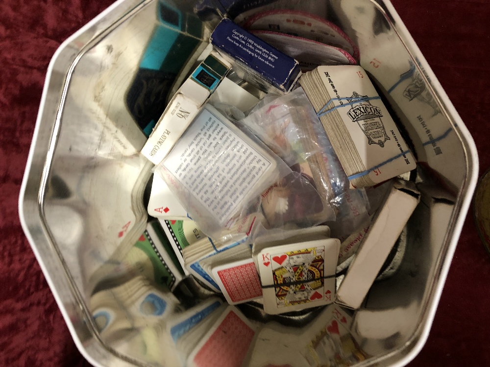 A collection of three tins containing building blocks, playing cards etc. - Image 4 of 4