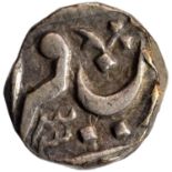 Orchha, Vikramjit Mahendra, Silver 1/4 Rupee, AH (12)33/ 5X RY, In the name of Shah Alam II, Obv: