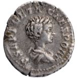 Roman Empire, Geta (198-200 AD), Silver Denarius, Obv: draped bust right, legend around 'P SEPT GETA