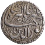 Jahangir, Agra Mint, Silver Rupee, AH 1027/12, Month Ilahi Bahman, Obv: nur-ud din jahangir shah