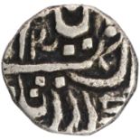 Datia, Raja Shahi Series, Silver 1/2 Rupee, AH 1311/19 RY, In the name of Shah Alam II, Obv: hami-
