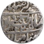 Gwalior State, Shadorah Mint, Silver Rupee, 122X/37 Ry, In the name of Muhammad Akbar II, Obv: sikka