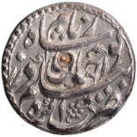 Nurjahan, Agra Mint, Silve Rupee, AH 1037, Obv: ze hukam shah jahangir yaft sad zewar, Rev: ba