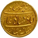 Hyderabad State, Sikandar Jah, Farkhanda Bunyad Haidarabad Mint, Gold Ashrafi (Mohur), AH 1237/16