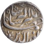 Jahangir, Akbarnagar Mint, Silver Rupee, 19 RY, Month Isfandarmuz, Obv: nur-ud din muhammad jahangir