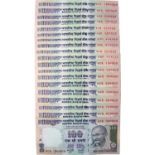 Republic India, Set of 19 Fancy Number Notes, 100 Rupees, Y V Reddy, S.No. 111111 to 999999 and