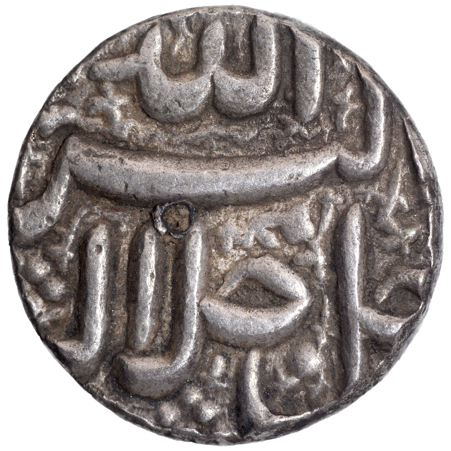 Akbar, Ahmadabad Mint, Silver Rupee, Month Tir, Obv: jalla jalalahu allahu akbar, Rev: persian - Image 2 of 2