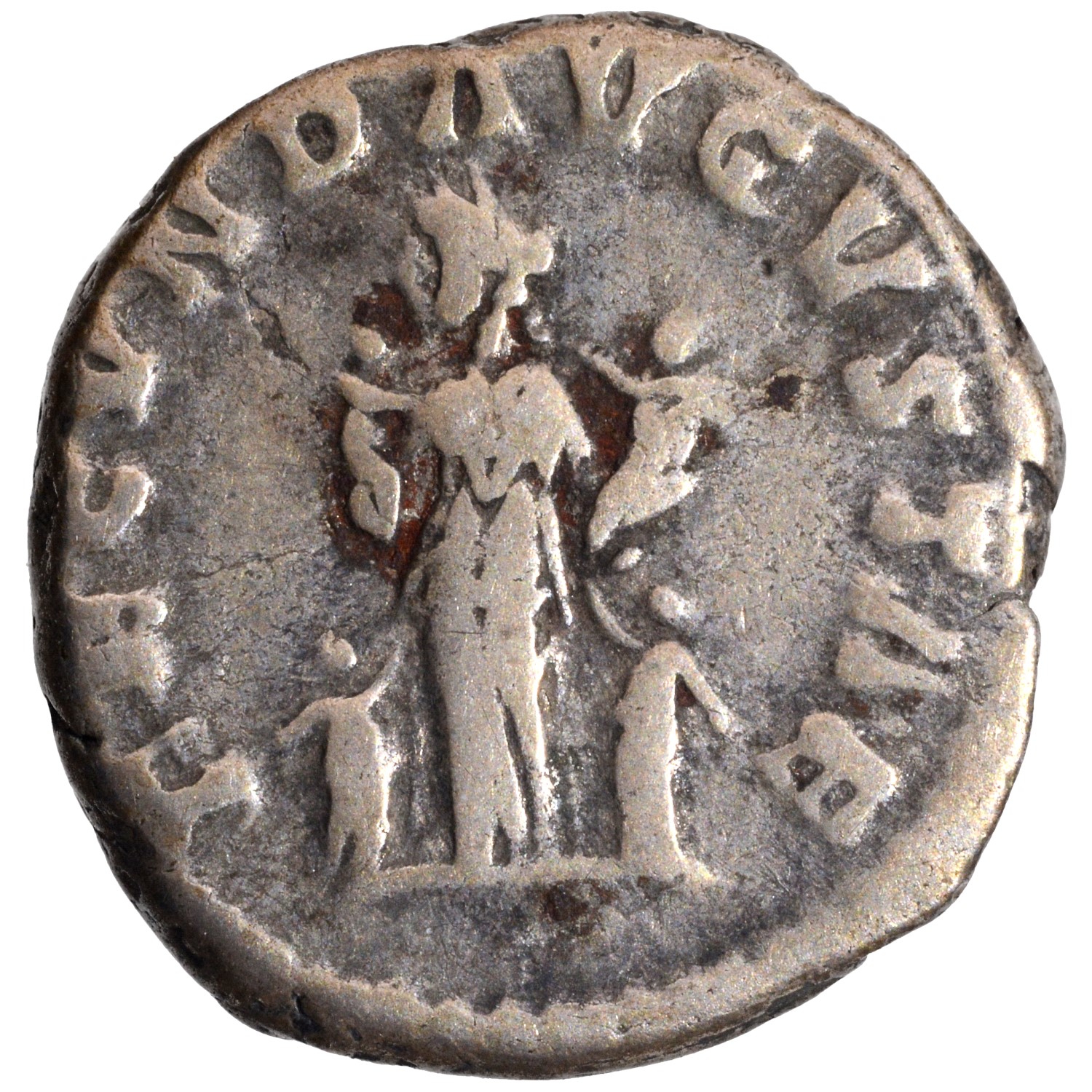 Roman Empire, Faustina II, Junior (147-176 AD), Silver Denarius, Obv: draped bust right, legend - Image 2 of 2