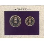 1991, UNC Set, 37th Commonwealth Parliamentary Conference, Set of 2 Coins, 10 Rupees, 5 Rupees,