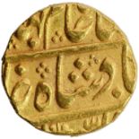 Jaipur, Sawai Jaipur Mint, Gold Mohur, 5 RY, In the name of Shah Alam II, Obv: sikka mubarak badshah