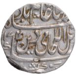 Narwar, Mahadji Rao, Silver Rupee, AH 1174/Ahad RY, In the name of Shah Alam II, Obv:"saya-e-fazle