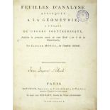 MONGE, Gaspard. Feuilles d'analyse appliquée a la Géométrie...