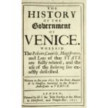 AMELOT de La Houssaie, Abraham-Nicolas. The history of the government of Venice.